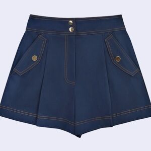 NWT VERONICA BEARD Keita shorts marine blue 6